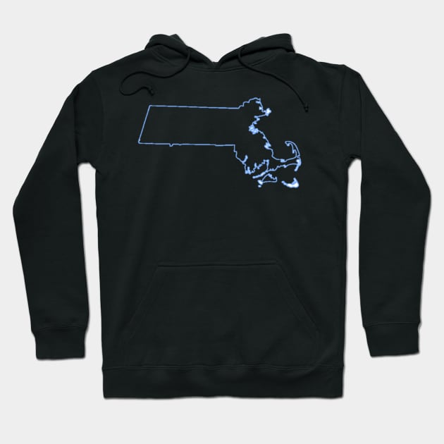 Massachusetts Outline Hoodie by Rosemogo